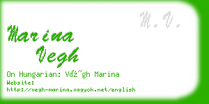 marina vegh business card